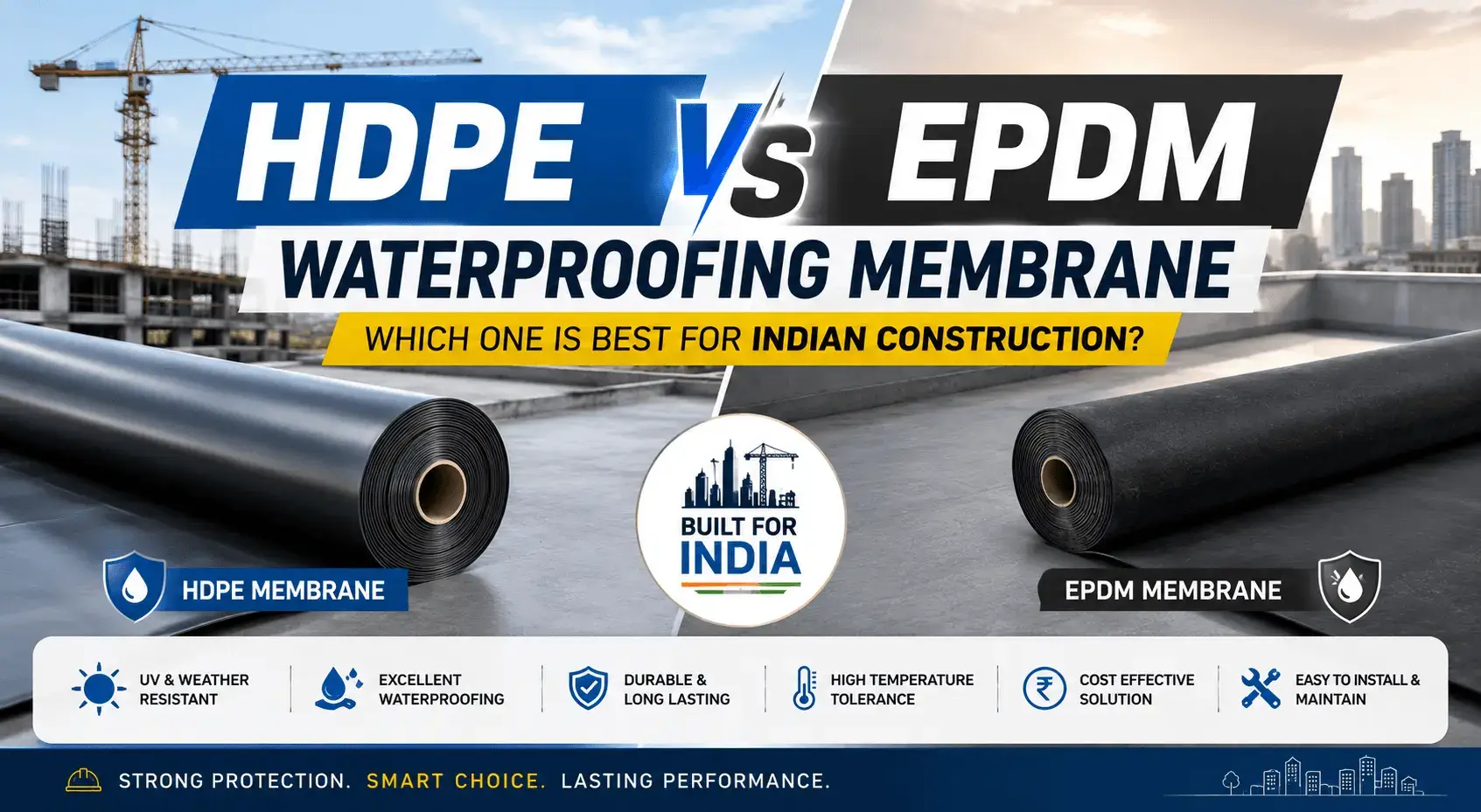 HDPE vs EPDM Waterproofing Membrane